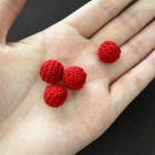0.5inch(12mm) Mini Crochet Ball Red