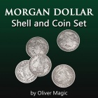 Morgan Dollar Shell and Coin Set (5 Coins 2 Shells)