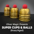 Super Cups and Balls Brass Aged