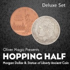 Hopping Half Morgan Dollar and Statue of Liberty Ancient Coin Deluxe Set