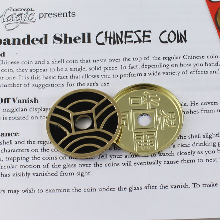 Expanded Japanese Shell w/Coin Black Morgan Size - Click Image to Close