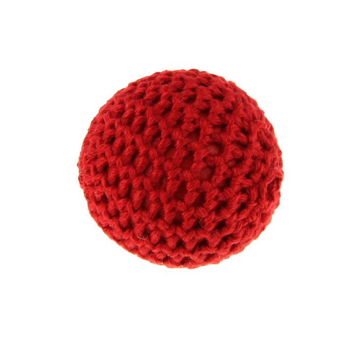 1.2inch(31mm) Crochet Ball Non Magnetic Red - Click Image to Close