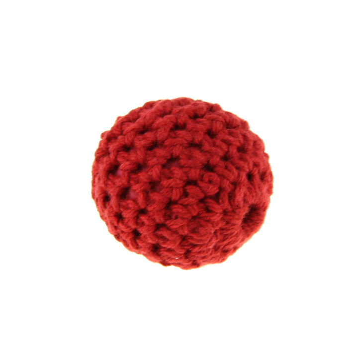 1inch(25mm) Crochet Ball Red - Click Image to Close