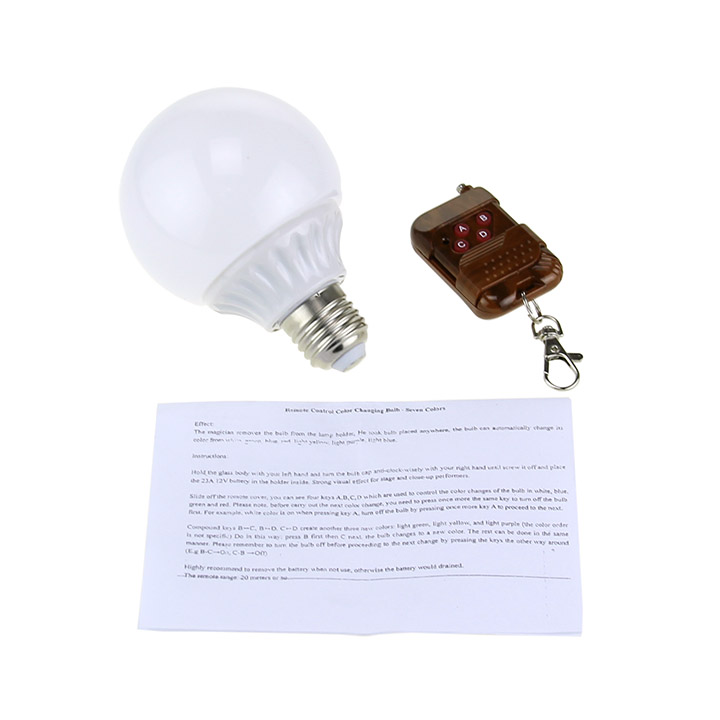 Remote Control Color Changing Bulb Four Colors - Click Image to Close
