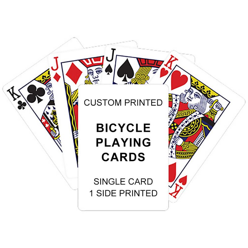 Custom Printed Bicycle Playing Cards Single Card - Click Image to Close