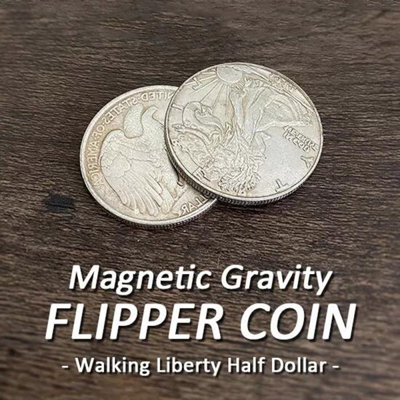 Magnetic Gravity Flipper Coin Walking Liberty Half Dollar - Click Image to Close