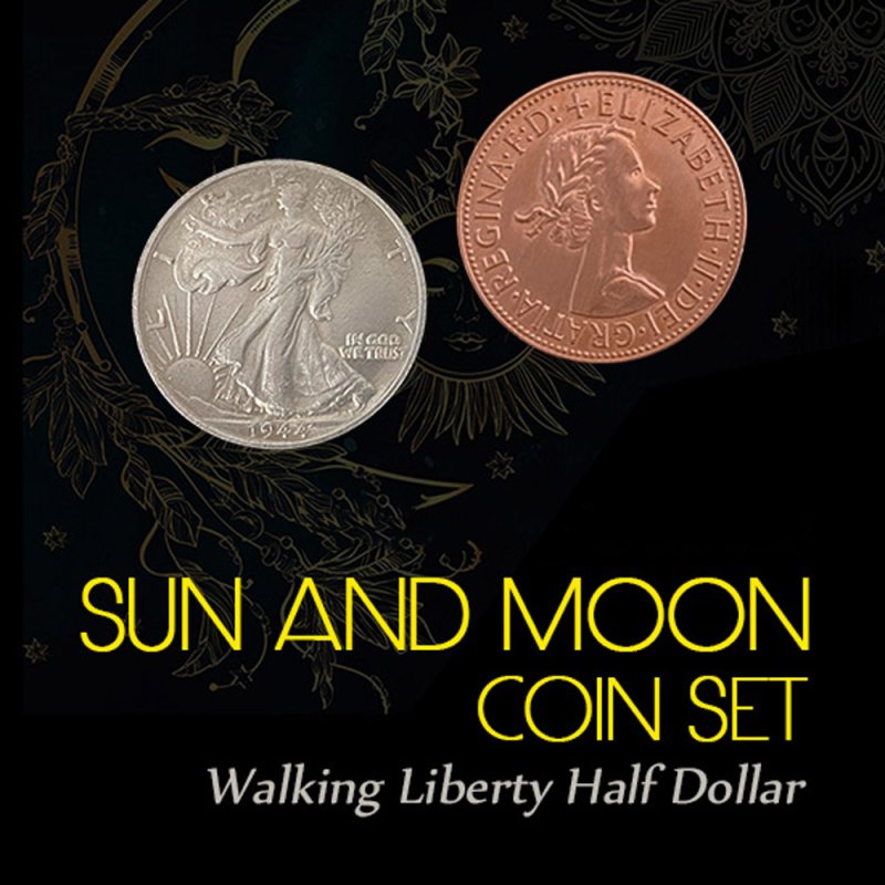 Sun and Moon Coin Set Walking Liberty Half Dollar - Click Image to Close