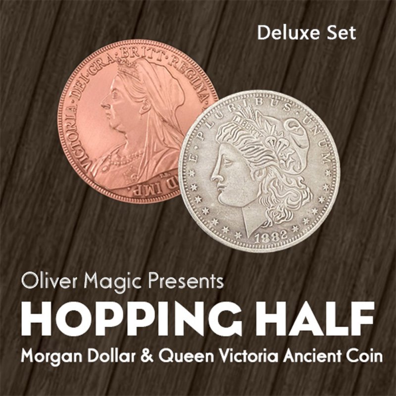 Hopping Half Morgan Dollar and Queen Victoria Ancient Coin Deluxe Set - Click Image to Close