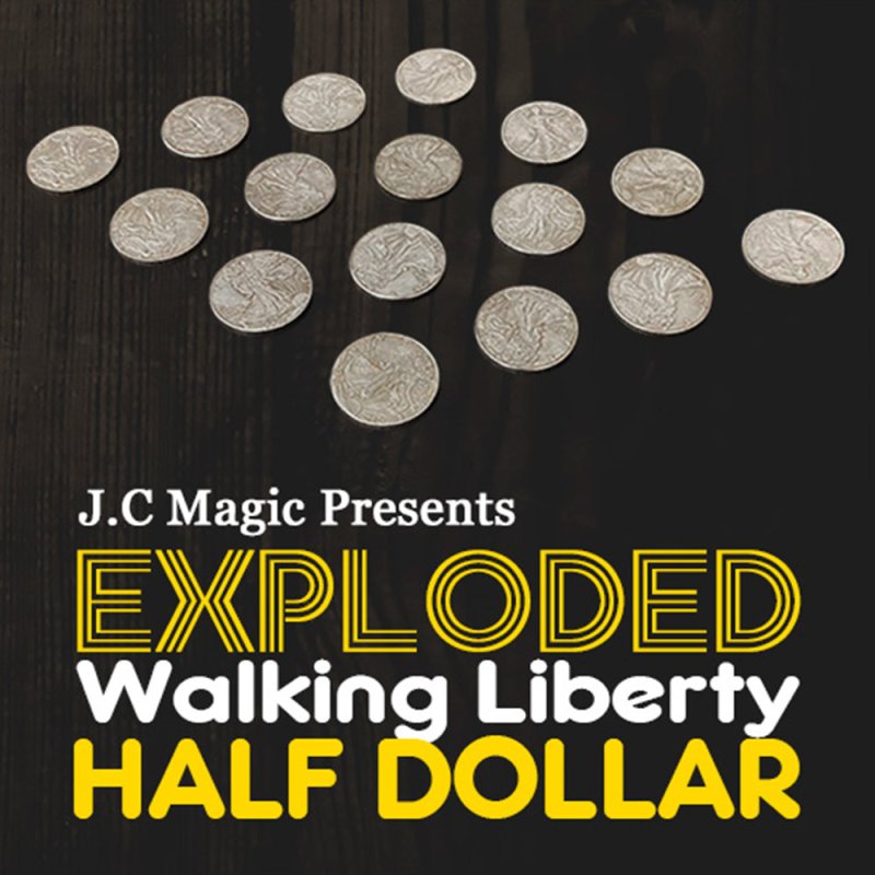 Exploded Walking Liberty Half Dollar - Click Image to Close