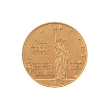 Statue of Liberty Ancient Coin Morgan Dollar Size