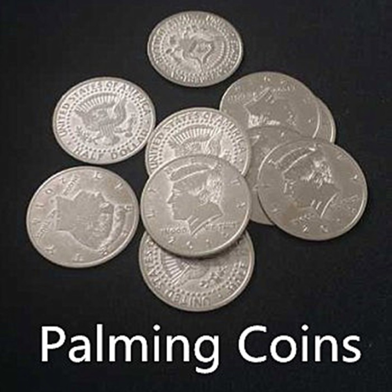 Palming Coins Half Dollar Version - Click Image to Close