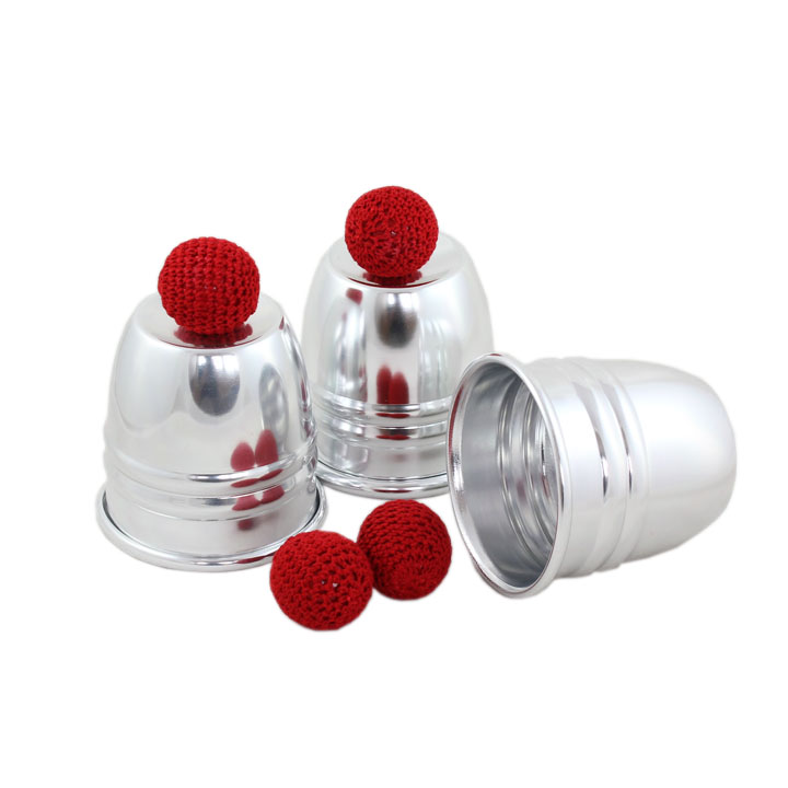 Cups & Balls Aluminum Combo Silver - Click Image to Close