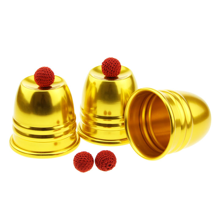 Cups & Balls Aluminum Golden - Click Image to Close