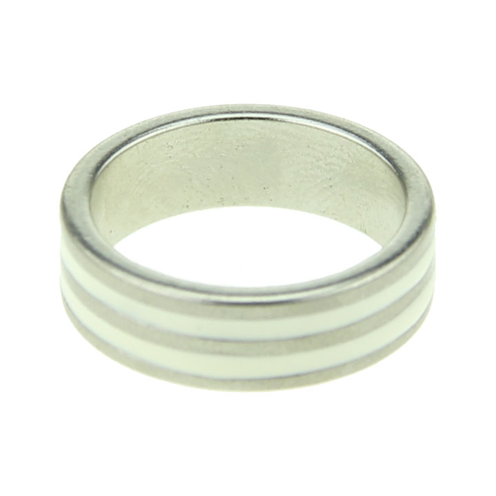 Super Strong Magnetic Wizard PK Ring Dual Line White - Click Image to Close