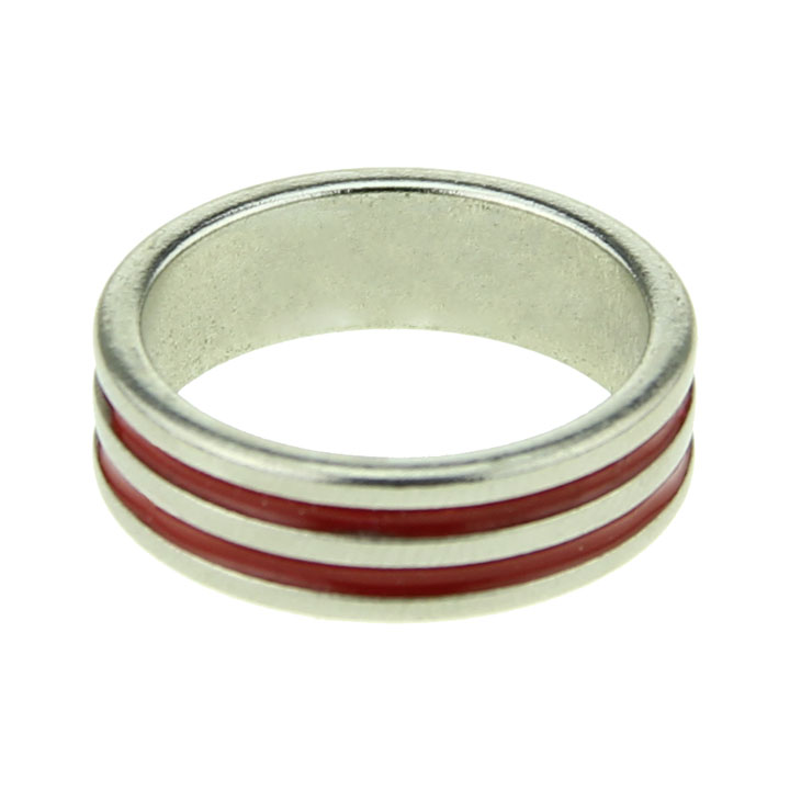 Super Strong Magnetic Wizard PK Ring Dual Line Red - Click Image to Close