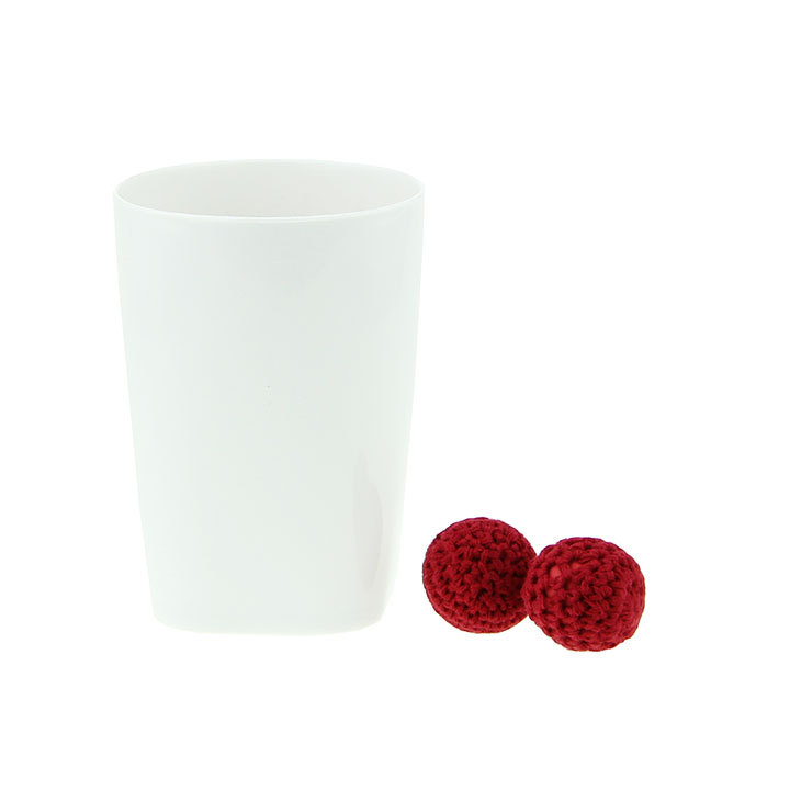 Chop Cup (Porcelain White, Plastic) - Click Image to Close