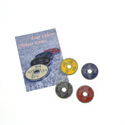 Four Colour Chinese Coins with Shells Set