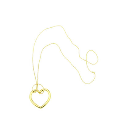 Chain and Ring Make a Good Match Mini Golden Heart Design