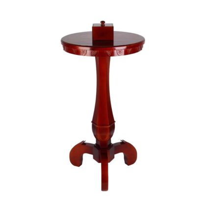 Floating Round Carved Table Set with Suitcase