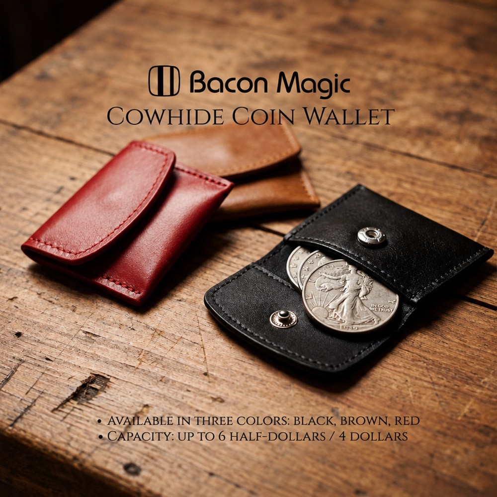 The Cowhide Coin Wallet by Bacon Magic